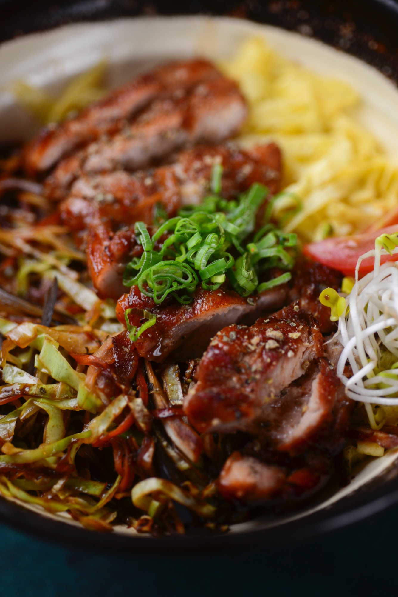 Teriyaki Chicken-don macro en Harakiri de Una
